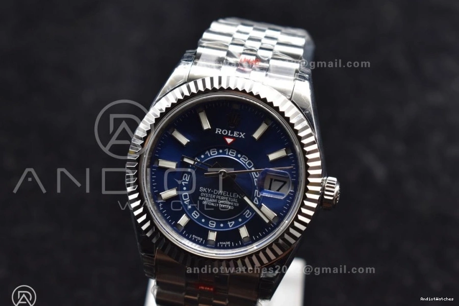 Affordable Best SS SS Dial Blue on Bracelet Jubilee 1111 Skydweller Noob A23J Edition 0316